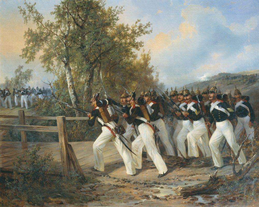 Сцена из солдатской жизни. 1849 - Шульц Карл Карлович