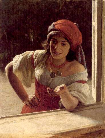 1886 Gypsy Woman - Ярошенко Николай Александрович