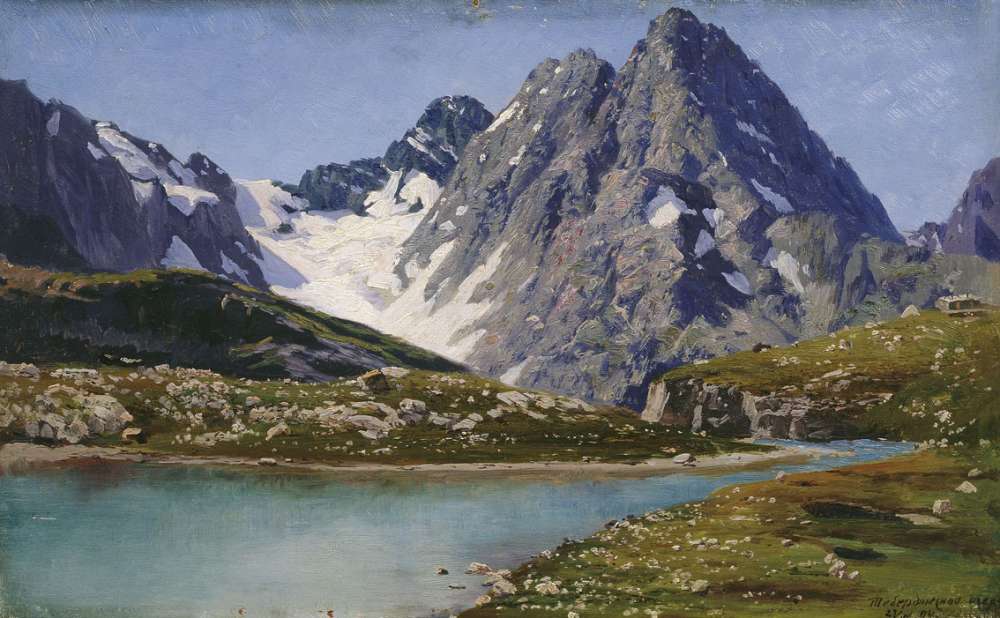 Кавказ. Тебердинское озеро. 1894 - Ярошенко Николай Александрович