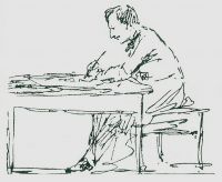 Автопортрет. За письменным столом. 1880-е - Айвазовский