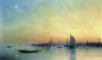 Вид Венеции с лагуны при закате. 1873 - Айвазовский