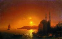 Вид Константинополя при лунном освещении. 1846 - Айвазовский
