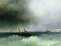 Вид Одессы с моря. 1865 - Айвазовский