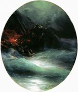 Гибель корабля (Крушение купеческого судна в открытом море). 1883 - Айвазовский
