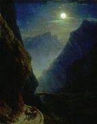 Дарьяльское ущелье в лунную ночь. 1868 - Айвазовский