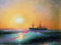 Закат на море. 1886 - Айвазовский