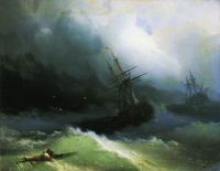 Корабли на бушующем море. 1866 - Айвазовский