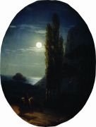 Лунная ночь. Всадник. 1858 - Айвазовский