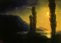 Лунная ночь. Окрестности Ялты. 1863 - Айвазовский