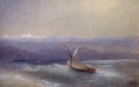 Море на фоне гор. 1880 - Айвазовский