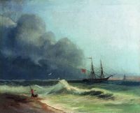 Море перед бурей. 1856 - Айвазовский