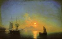 Неаполитанский залив в лунную ночь. 1858 - Айвазовский