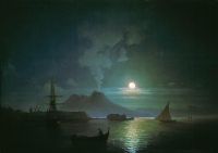 Неаполь в лунную ночь. Везувий. 1870-е - Айвазовский