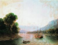 Река Риони. Грузия. 1870-е - Айвазовский