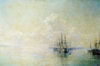 Эскадра Черноморского флота перед выходом на Севастопольский рейд. 1895 - Айвазовский