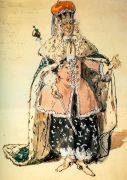 Эскиз костюма маркиза Фьербуа к балету «Павильон Армиды». 1909 ] - Бенуа