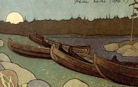 Река Кемь. Открытое письмо.1904  - Билибин