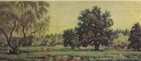 Пейзаж с дубами и ветлами. 1940 - Богаевский