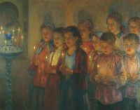 В церкви. 1939 Вариант. Рига - Богданов-Бельский