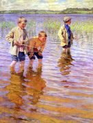 На послеполуденной рыбалке. 1917 - Богданов-Бельский