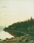 Лесистый берег. Около 1850 - Боголюбов