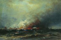 Пожар судов в Кронштадте. 1880-е - Боголюбов