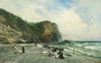 Прачки на берегу. 1870-е - Боголюбов