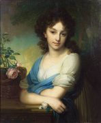 Портрет Елены Александровны Нарышкиной. 1799. Холст, масло. 73х60 см - Боровиковский