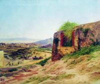 Пейзаж с развалинами. 1880-е - Бронников