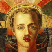 Портрет поэта-футуриста В.А.Каменского. 1917 - Бурлюк
