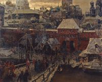 Москва середины XVII столетия. Москворецкий мост и Водяные ворота. 1900 - Васнецов