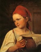 Крестьянка с крынкой молока. 1820 - Венецианов