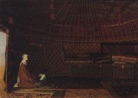 Внутренность юрты богатого киргиза. 1869-1870 - Верещагин