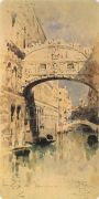 Венеция. Мост вздохов. 1890-е - Врубель