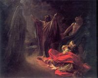 Аэндорская волшебница вызывает тень Самуила. 1856г - Ге