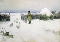 Снег выпал. 1897. Холст, масло, 91х127 см - Гермашев