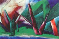 goncharova_forest_(red-green)_1913-14 - Гончарова