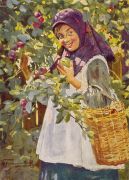 Девочка с яблоками. 1920 - Горюшкин-Сорокопудов