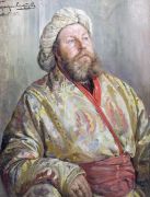 Портрет мужчины в восточном костюме. 1895 Холст на картоне, масло. 87,3х69,2 - Горюшкин-Сорокопудов