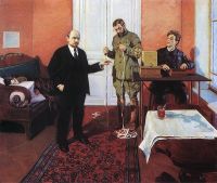 1927-1933 В.И.Ленин у прямого провода. Х.,м. 150x200 ЦМЛ,М(1938 ГИМ q). - Грабарь