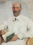 1946 Портрет художника, музейного деятеля Петра Ивановича Нерадовского. Х., м., 74х99 ГТГ - Грабарь