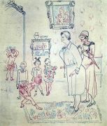 1928 Рисунок для журнала. Бумага, цветная тушь, перо. 27,3х23,5 Ссх - Дейнека