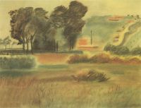 1931 Пейзаж. Бумага, пастель. 25х34 Ссх - Дейнека