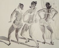 1935 Этрадный танец. Бурлеск. Акв. Курск - Дейнека