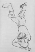 1943 Рис. к картине «Сбитый ас». Б., к. 22,3x16 Ссх - Дейнека