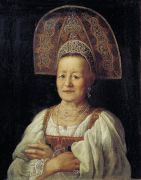 Портрет купчихи в кокошнике. 1796 - Дрождин