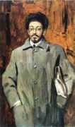 «Портрет Я. М. Свердлова», 1969, портрет, холст, масло, 135x80cm  - Ефанов