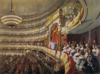 Спектакль в московском Большом театре по случаю священного коронования императора Александра II  - Зичи