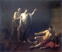 Иосиф, толкующий сны заключенным с ним в темнице виночерпию и хлебодару. 1827г.  - Иванов