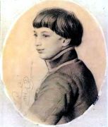 Портрет В.П.Орлова-Давыдова. 1828. Б., ит. к. 21.7х17.5. ГТГ - Кипренский